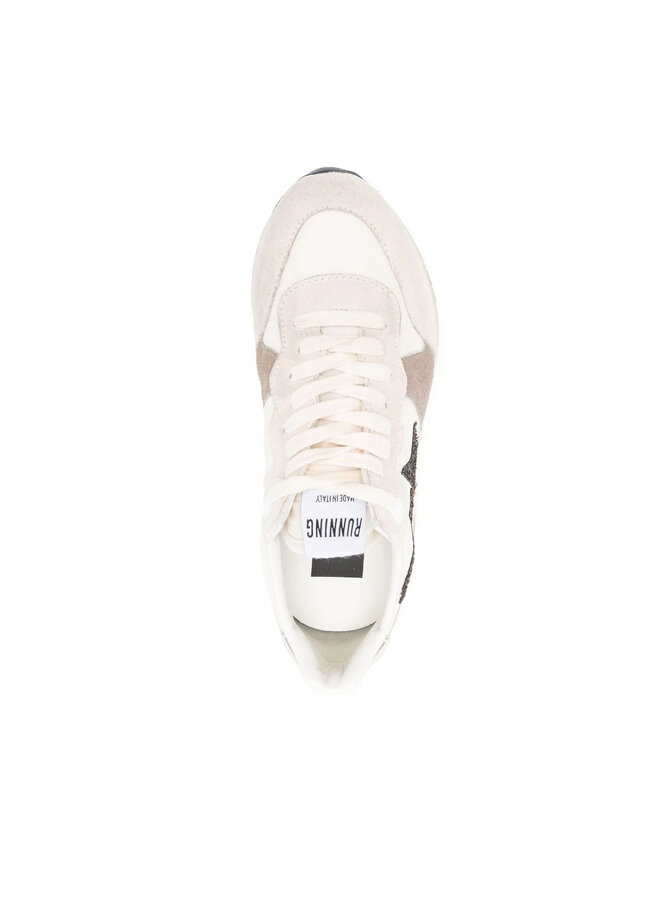 Running Sole Low Top Sneakers in Cream