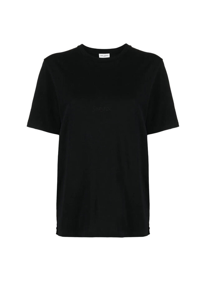 Logo Embroidered T-Shirt in Black