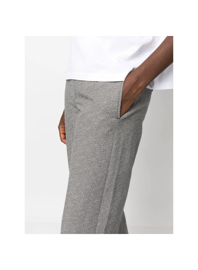 Mid-Rise Straight Leg Pants in Black/White