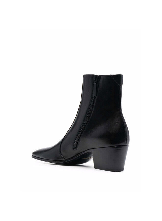 Low Heel Ankle Boot in Black