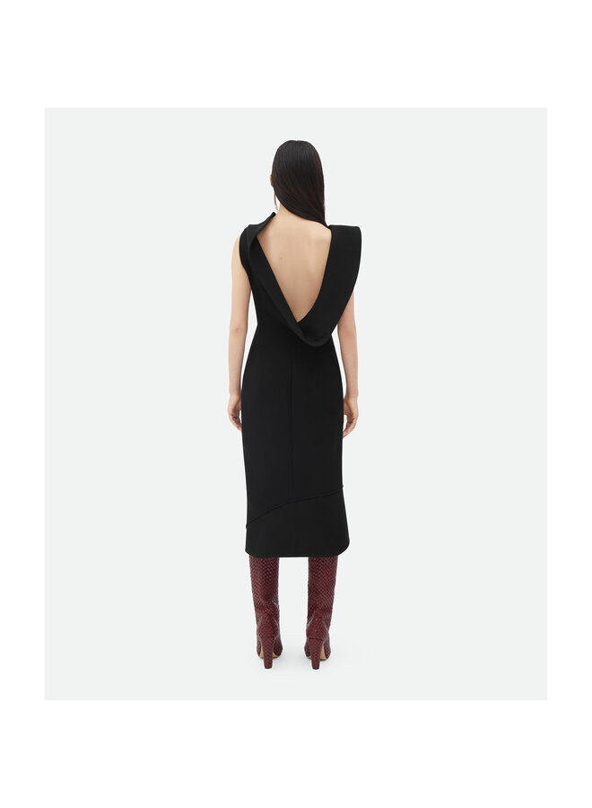 Midi Structured Dress in Black