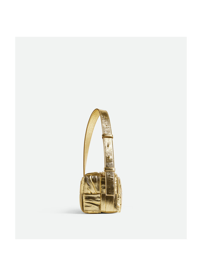 Cassette Mini Shoulder Bag in Gold