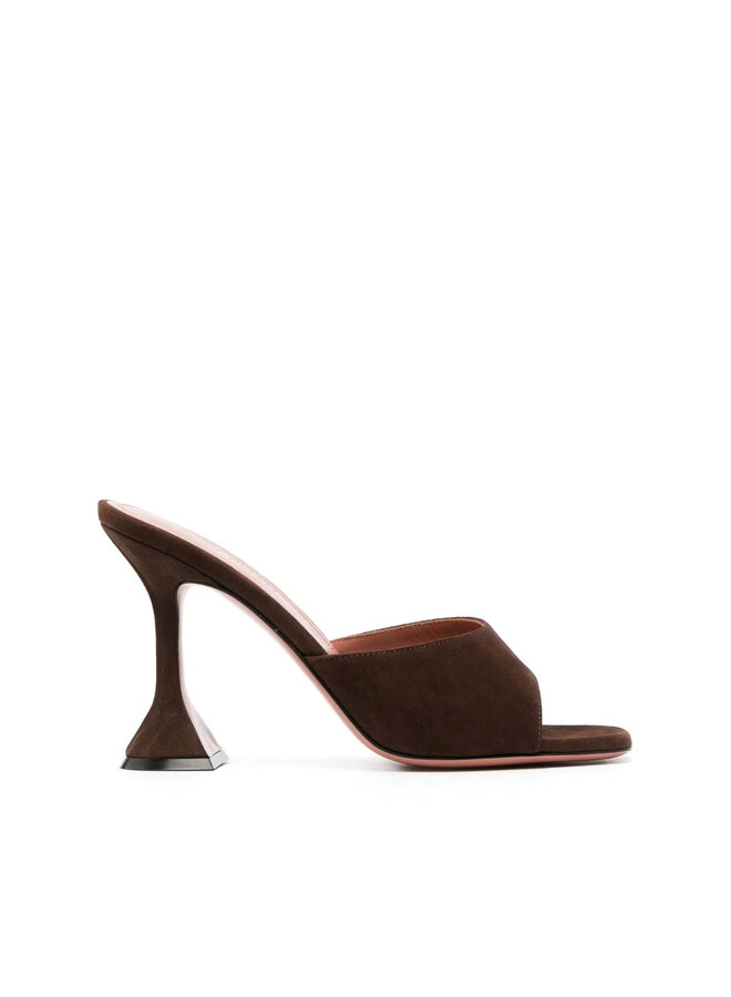 Lupita High Heel Mules in Dark Brown