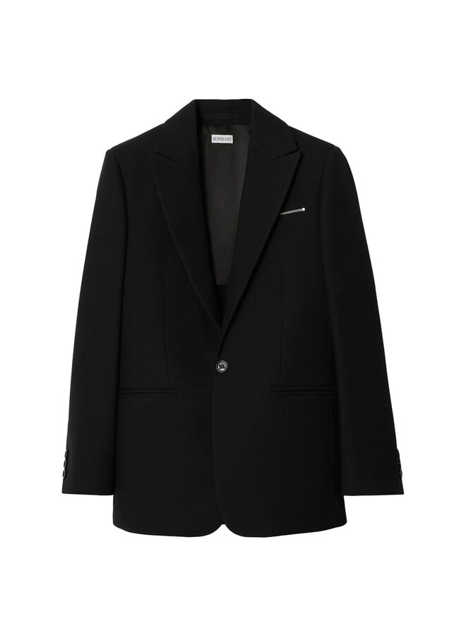 Single Breasted Blazer Jacket in Black