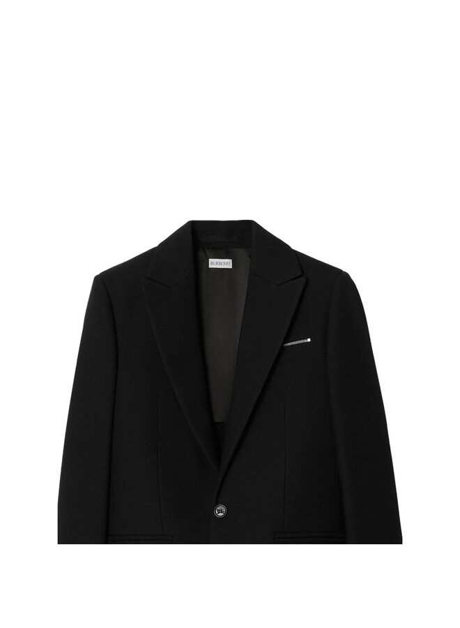 Single Breasted Blazer Jacket in Black