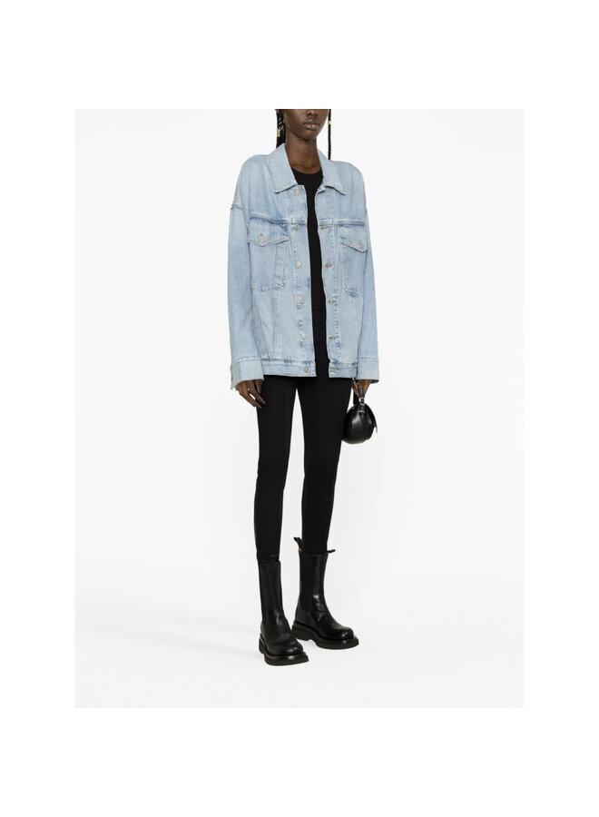 Oversized Denim Jacket in Light Blue Amicci