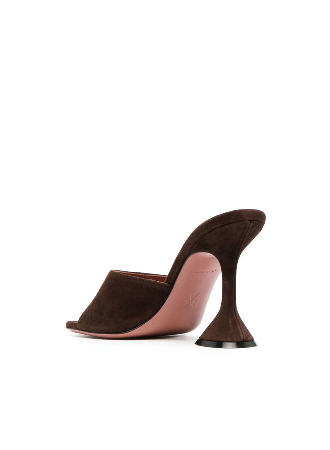 Lupita High Heel Mules in Dark Brown