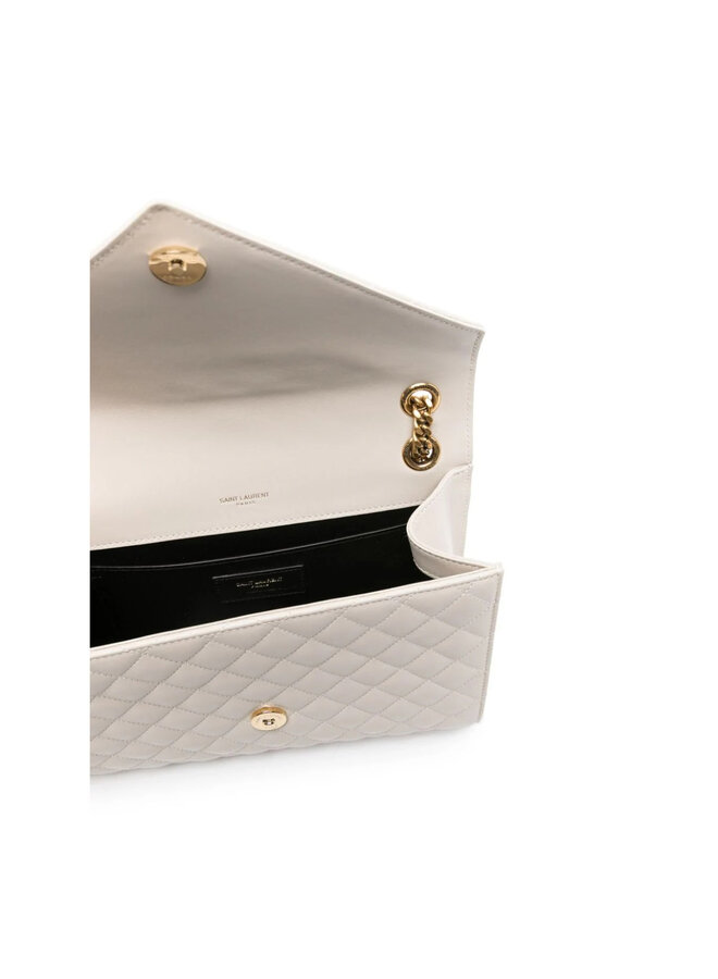 Envelope Medium Shoulder Bag in Crema Soft/Gold