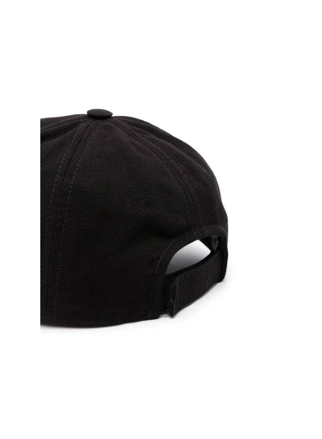 Logo Print Cap in Black