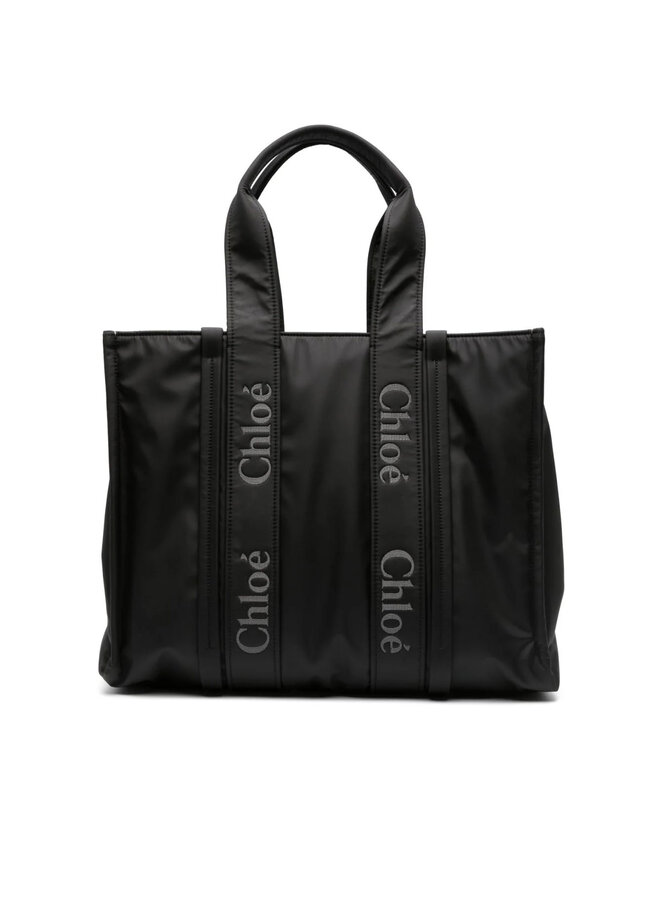 Woody Large Tote Bag in Black