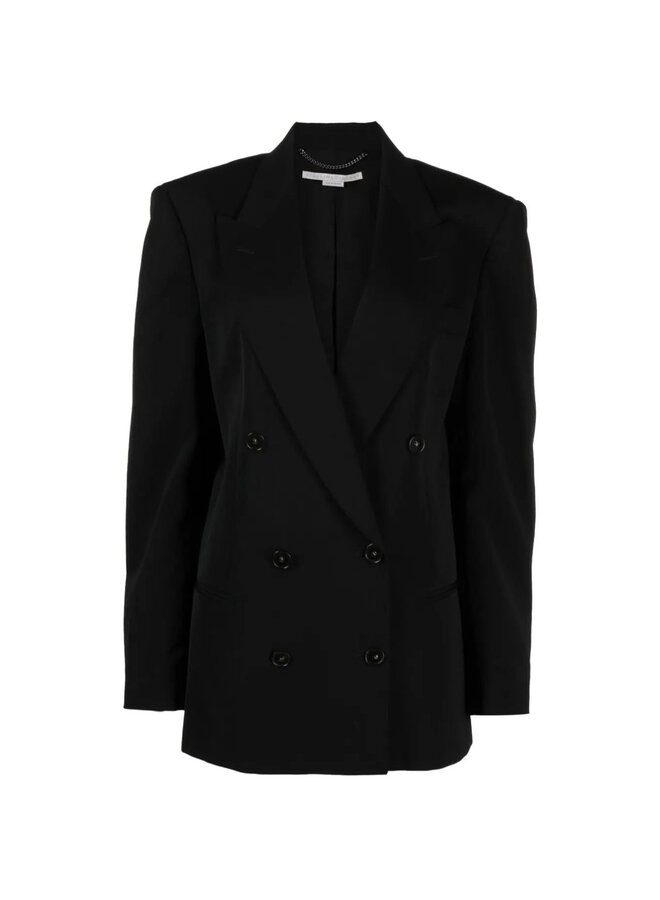 Double Breasted Blazer Jacket in Black
