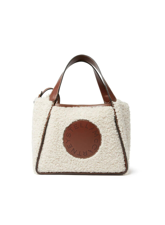 Logo Small Tote Bag in  Cognac Brown