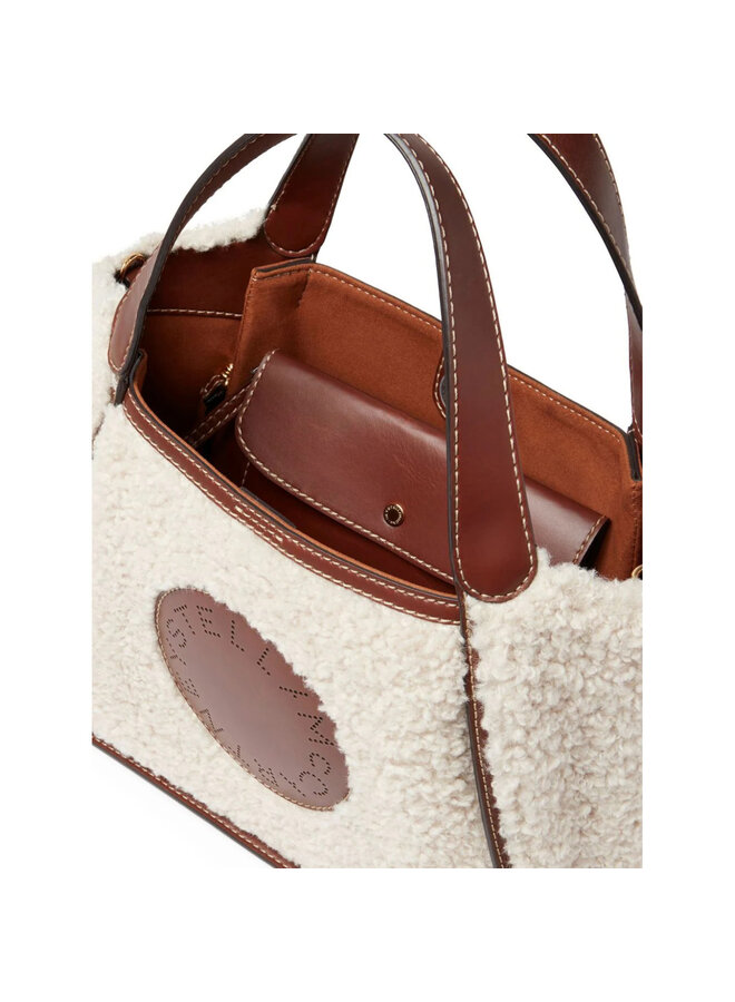 Logo Small Tote Bag in  Cognac Brown