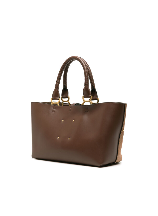 Marcie Small Tote Bag in Caramel Brown