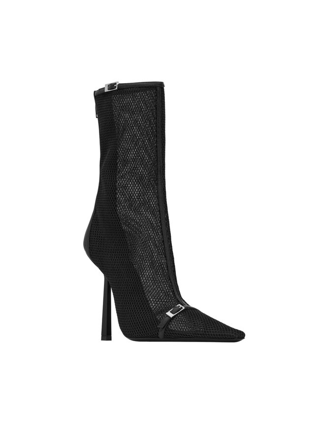Oxalis High Heel Mesh Boots in Black