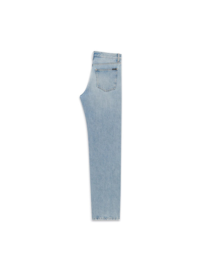 Straight Leg Denim Pants in Light Blue