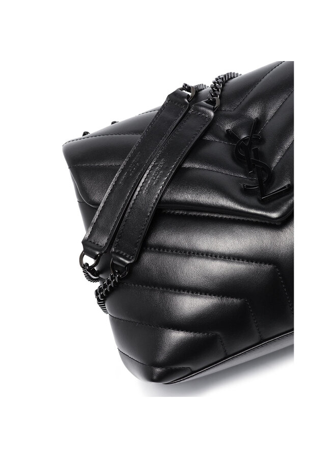 Loulou Small Shoulder Bag in Black/Black