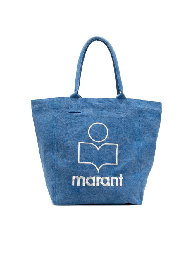 Logo Print Tote Bag in Blue