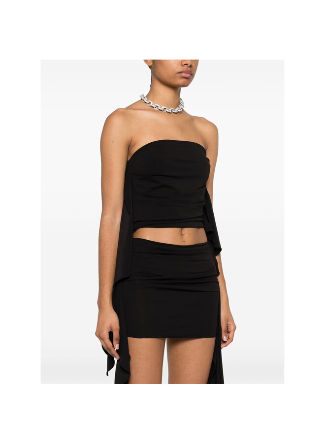 Sleeveless Crop Top in Black