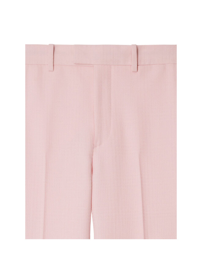 Mid Waist Tailored Pants in Light Pink