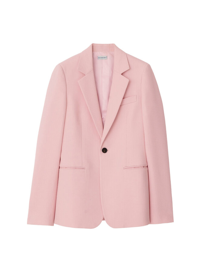 Single Breasted Blazer Jacket in Light Pink