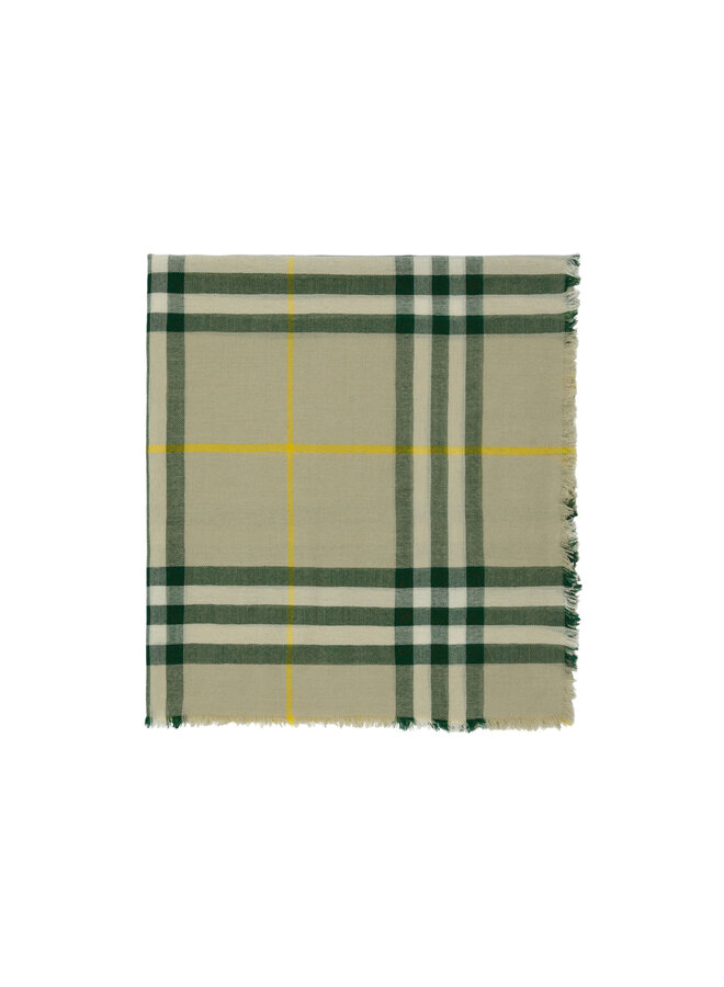 Vintage-Check Scarf in Green