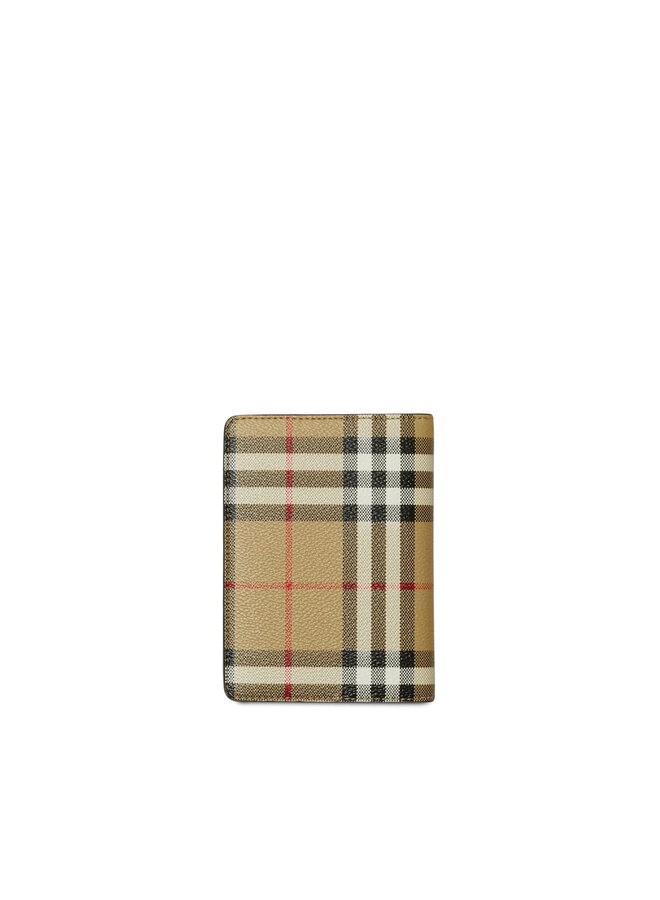 Passport Holder in Vintage Check in Beige