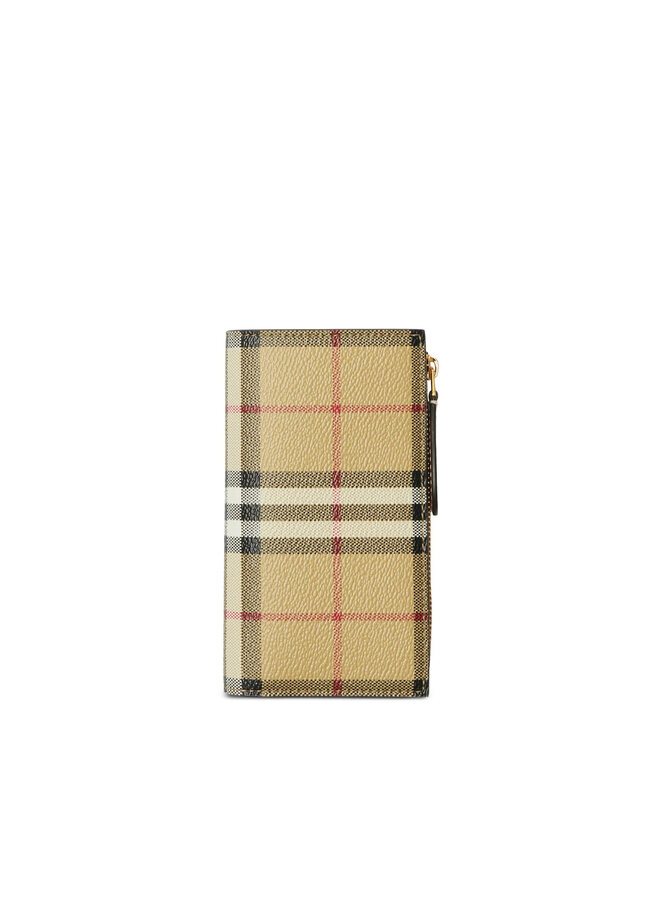 Large Bi-Fold Wallet in Vintage Check