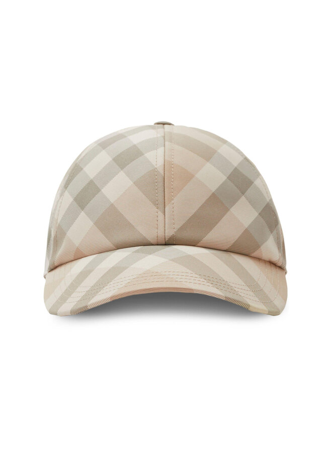 Baseball Cap in Check Pattern