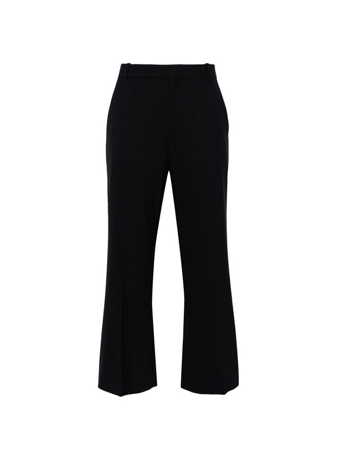 Mid Rise Cropped Tailored Pants