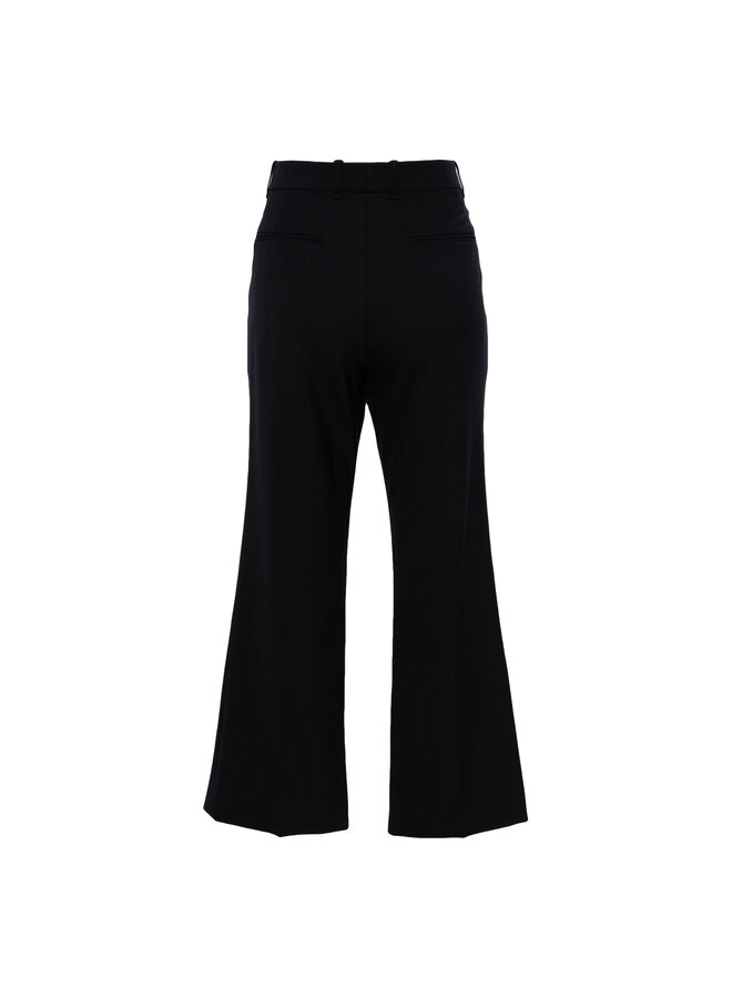 Mid Rise Cropped Tailored Pants in Navy