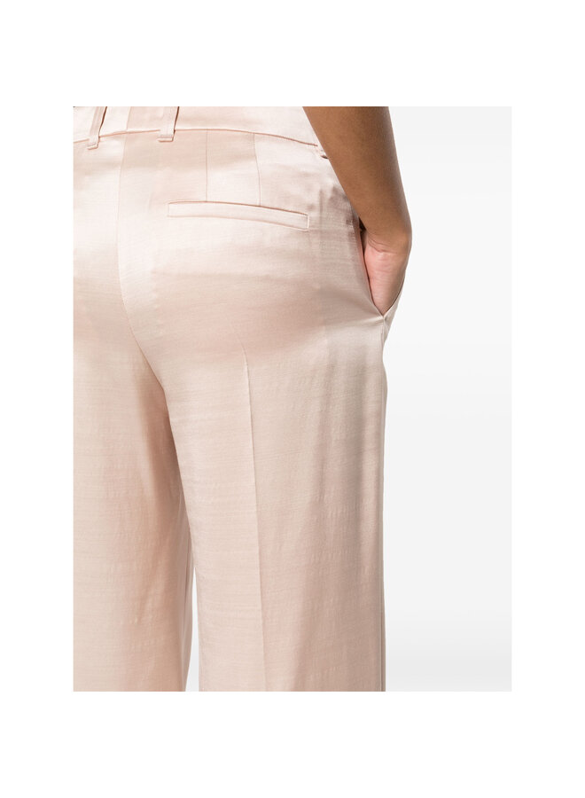 High Waisted Flared Pants in Light Pink