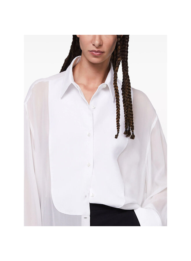 S-Wave Button-Up Shirt in White