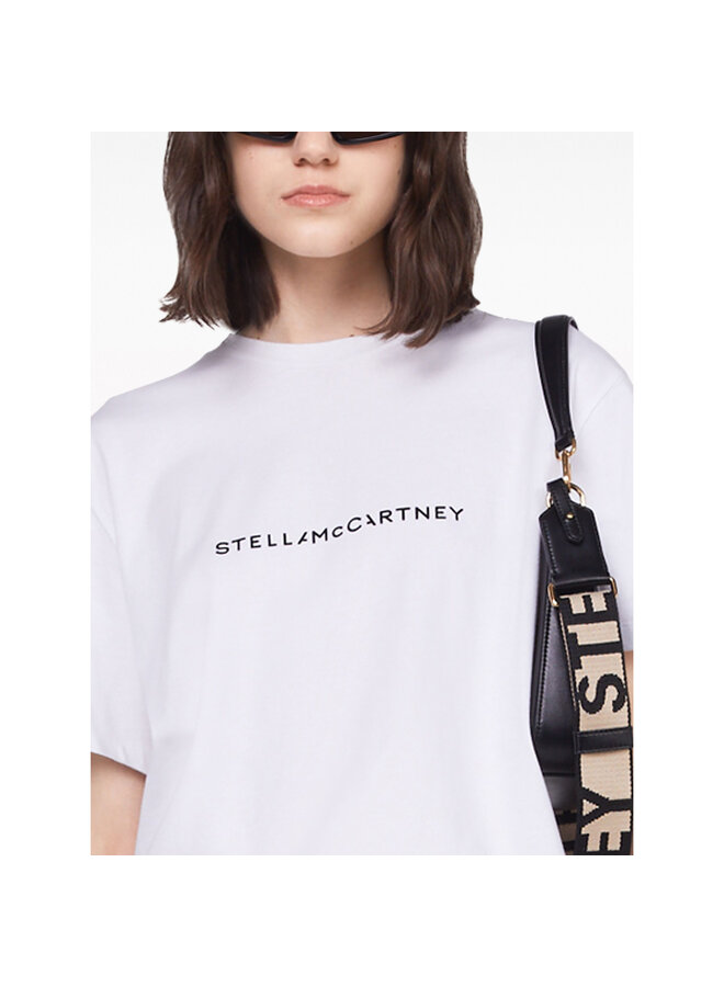 Stella Iconic Logo Print T-shirt in White