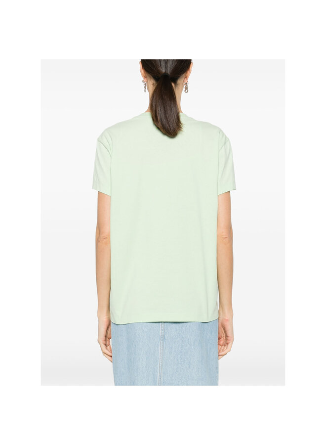 Stella Flocked Logo T-shirt in Mint Green