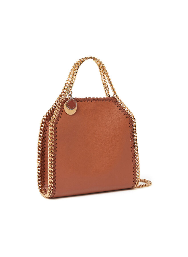 Tiny Falabella Crossbody Bag in Camel/Gold