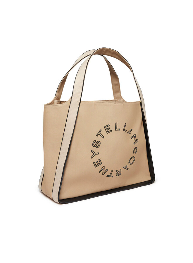 Stella Logo Embroidered Tote Bag in Beige