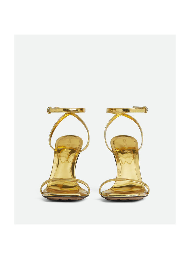 Signature Knot High Heel Sandals in Gold