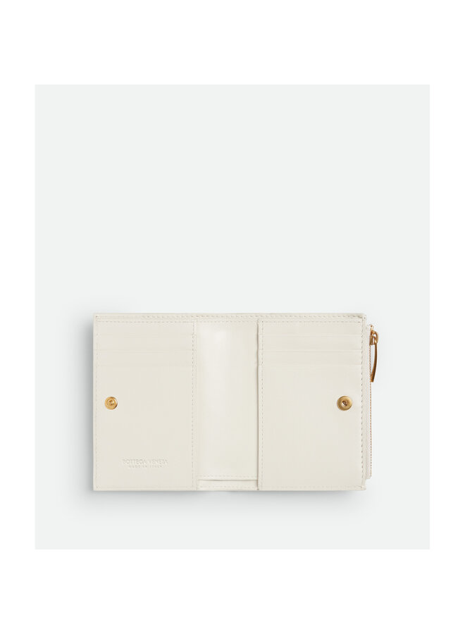 Small Wallet with Coin Purse in White