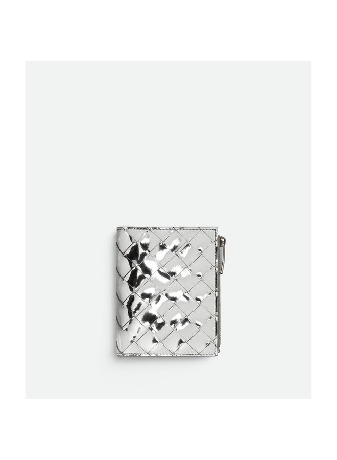 Small Wallet with Coin Purse in Silver