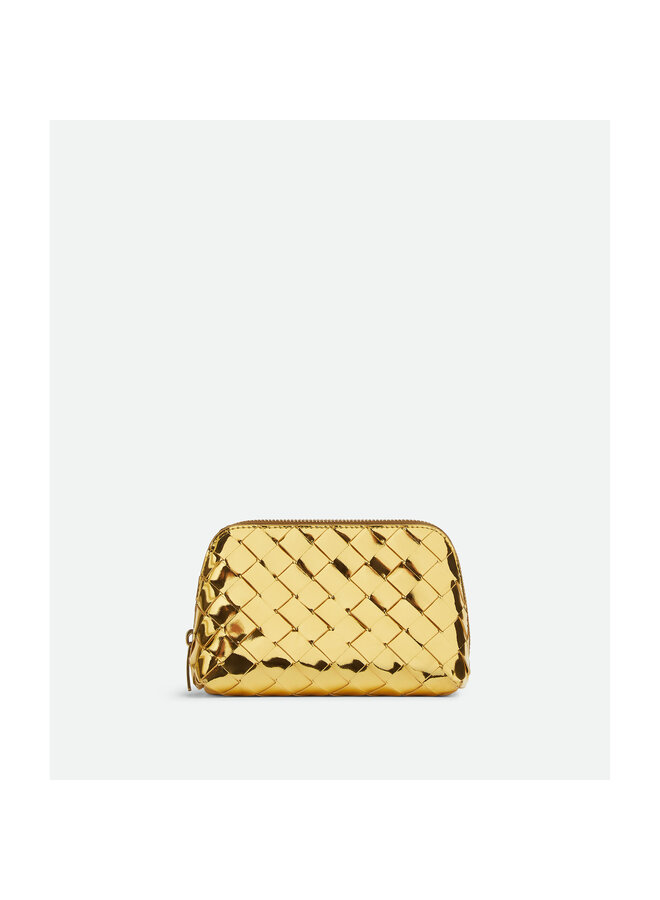Small Zip Pouch in Gold