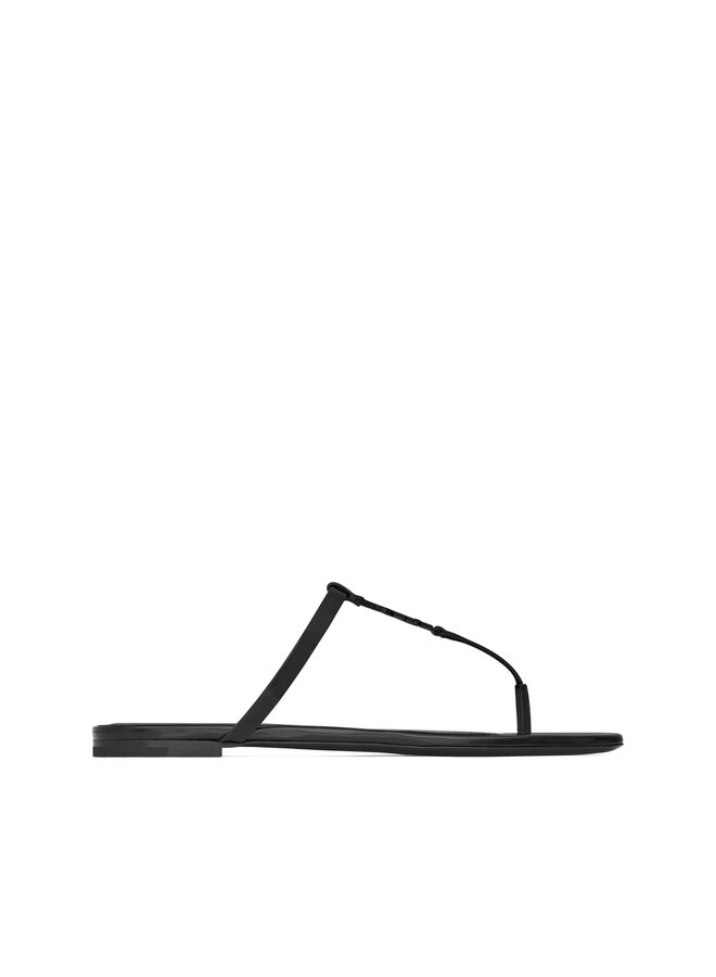 Cassandra Flat Sandals in Black