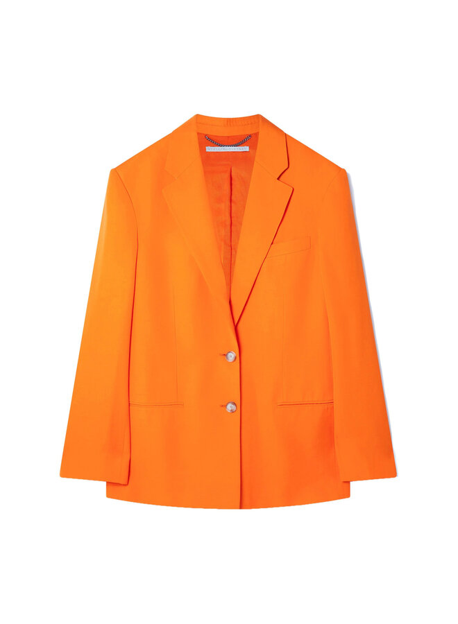 Single Breasted Blazer Jacket in Bright Orange