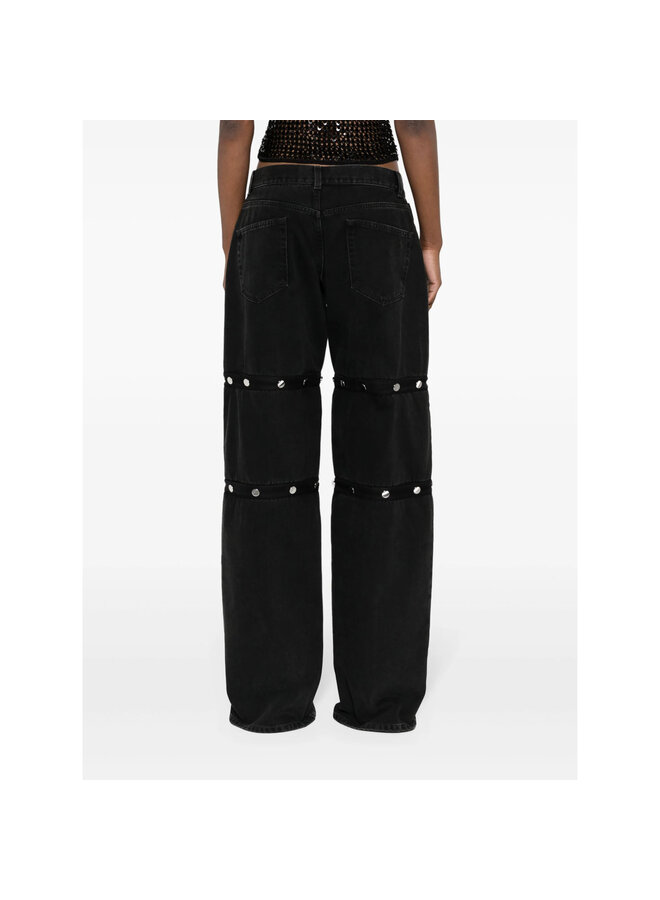 Low Rise Deconstructed Jeans in Black