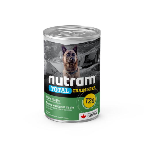 Nutram T26 Nutram Total Grain-Free® Lamb and Lentils Recipe Wet Dog Food 12oz Can Nutram T26 Nutram Total Grain-Free® Lamb and Lentils Recipe Wet Dog Food 12oz Can