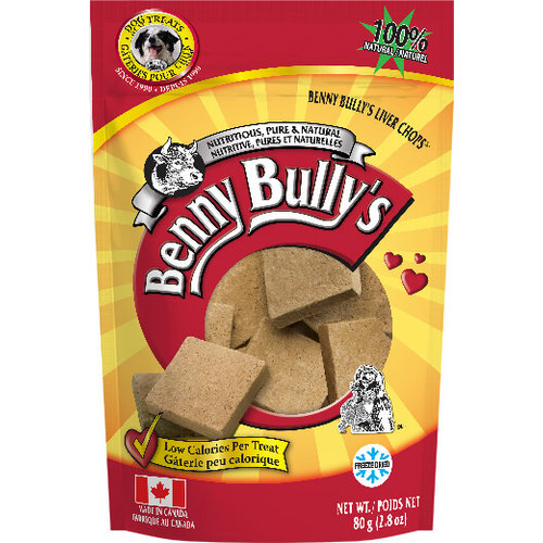 Benny Bully's Freeze Dried Liver Chops 80g Benny Bully's Freeze Dried Liver Chops 80g