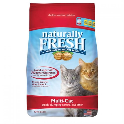 Naturally Fresh Walnut Clumping Cat Litter Multi Cat 6.35kg Naturally Fresh Walnut Clumping Cat Litter Multi Cat 6.35kg