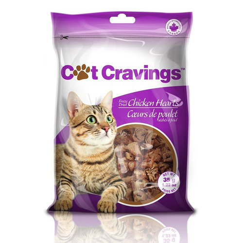Cat Cravings Freeze Dried Chicken Hearts 35g Cat Cravings Freeze Dried Chicken Hearts 35g