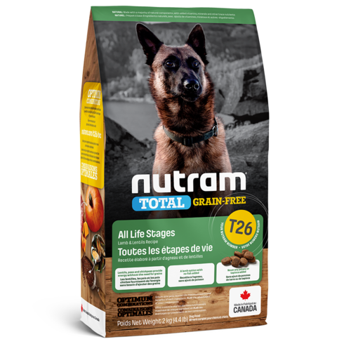 Nutram Dog T26 Total Grain Free Lamb & Lentils Dry 2kg