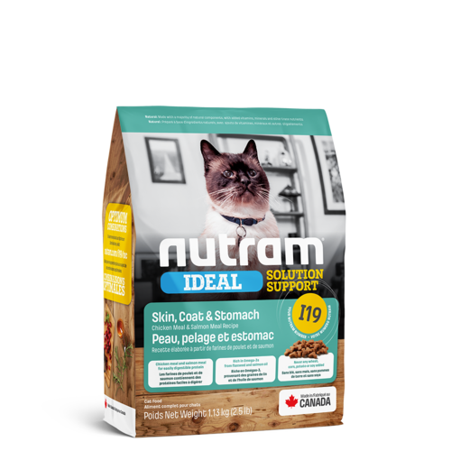 Nutram Cat I19 Ideal Skin Coat & Stomach Dry 1.13 Nutram Cat I19 Ideal Skin Coat & Stomach Dry 1.13